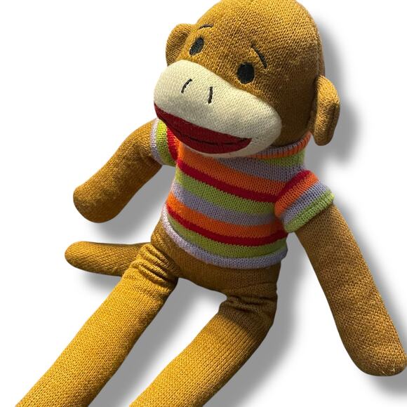 Dan Dee Plush Sock Monkey Stuffed Animal Shower Stripe Nursery Shower Gift 19" - Picture 11 of 14